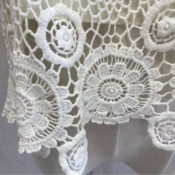 Nightcap by Carisa Brambles Carmen ivory crochet top Size 2 US Size Small - Picture 9 of 16